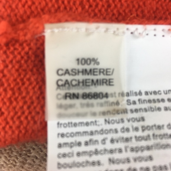 Magaschoni cashmere feather orange & tan sweater - Picture 8 of 8